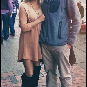 Free People Burnt Orange Sweater Dress